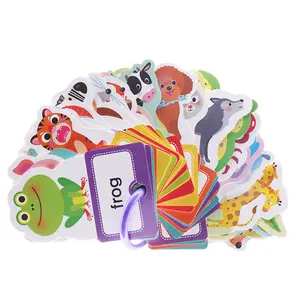 Cartes flash Montessori pour enfants, apprentissage de l'anglais, circulation des animaux, carte cognitive éducative, jeux de mémoire pour enfants