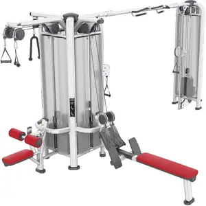 Huiti健身房设备健身可调电缆交叉丛林机综合训练装置设备 (5站)