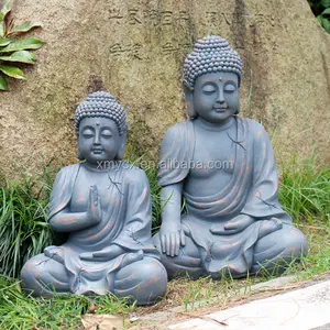 Polyresin escultura de Buda vida tamaño jardín estatuas para decoración de jardín