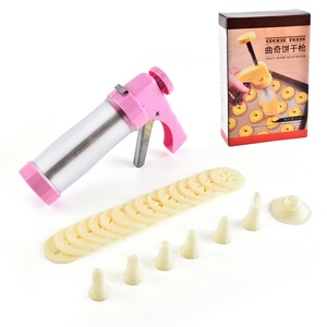 <span class=keywords><strong>Kit</strong></span> de pistola de prensa de galletas de plástico, 16 <span class=keywords><strong>discos</strong></span> <span class=keywords><strong>y</strong></span> 6 puntas de glaseado para galletas DIY - Product Image 1