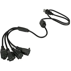 NAME 1-to-4 USA AC Power Cord Power Adapter Extension Cable