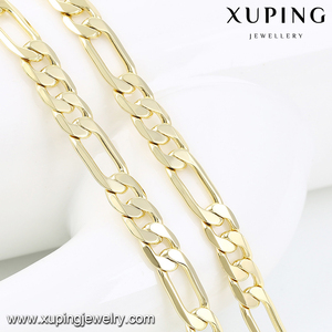43195-xuping-collar de cadena para hombre, joyería, chapado en oro de 14K, personalizado
