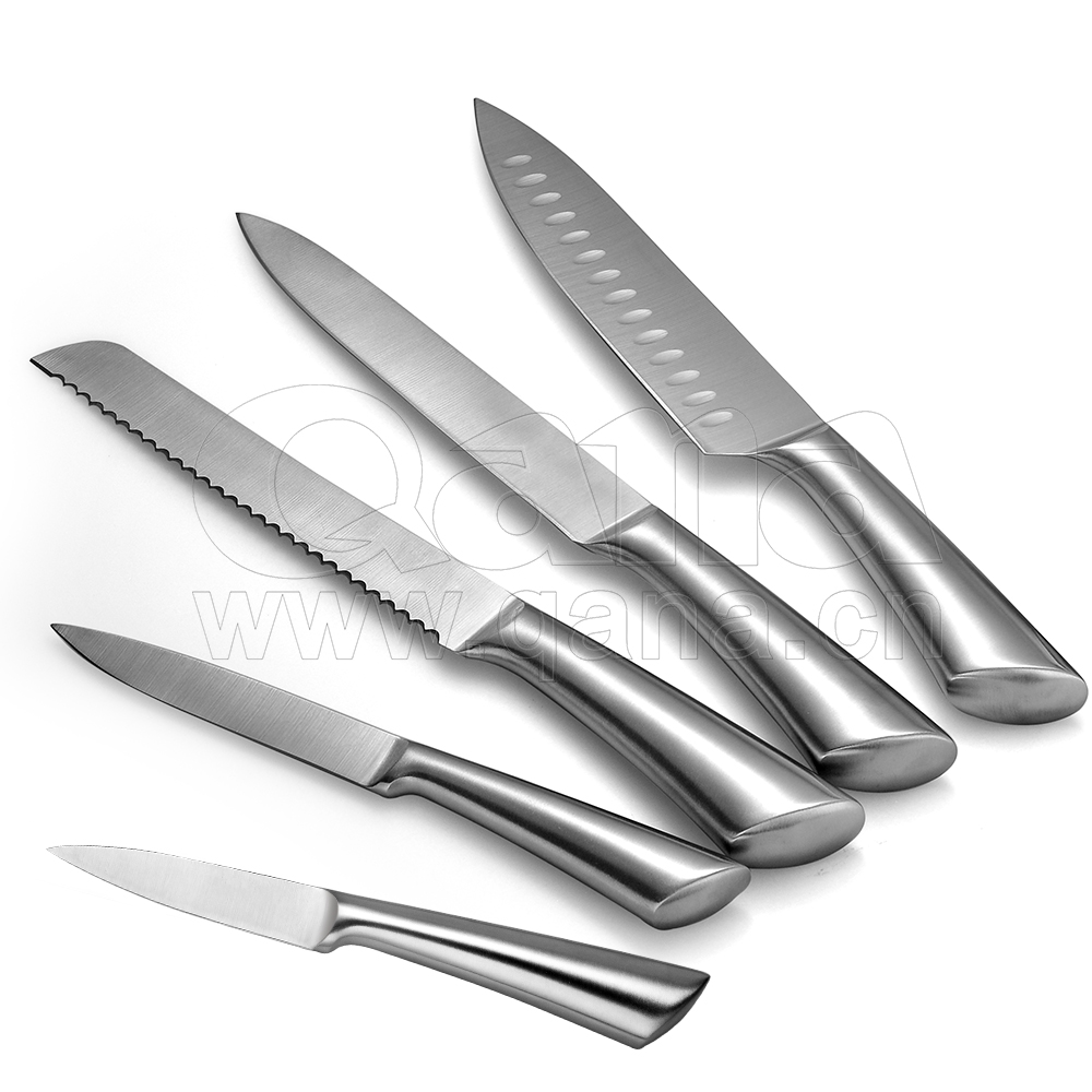 European most popular stainless steel 6 pcs kitchen knife set with good price