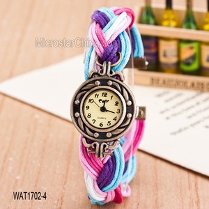 Chine usine en stock diamants de la chaîne conception rouge couleur horloge montre - bracelet - Product Image 5