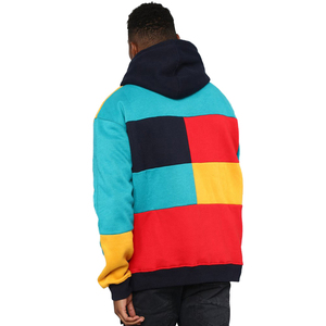 Sudaderas de gran tamaño con estampado gráfico personalizado de varios colores para hombre, sudaderas con capucha de bloque de color pesado de 400gsm - Product Image 4