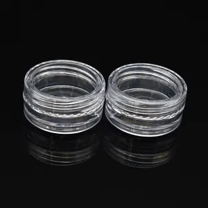 Amostra grátis de 3g 5g 10g 15g 20g, recipiente de creme para olhos transparente, mini pote de viagem com parafuso colorido