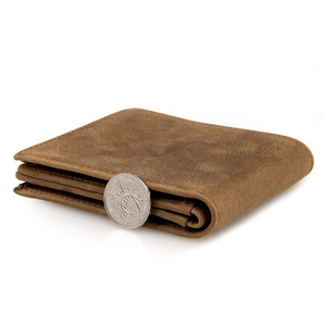 Vintage UK Crazy Horse Handmade del Commercio All'ingrosso Degli Uomini di Affari del Cuoio Genuino Del Raccoglitore Breve per Genere Maschile - Product Image 3