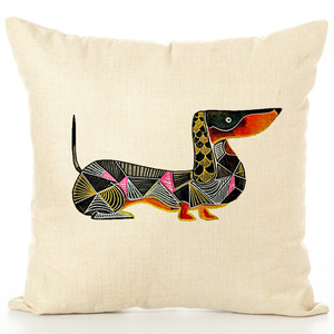 Bauernhaus Moderne Einfache nette hund gedruckt Baumwolle Leinen Sackleinen Platz Kissen Abdeckungen für Sofa - Product Image 5