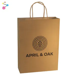Customized Logo Printed Recycled Takeaway Food Delivery Toast Vintage Soap Small Brown Kraft Paper Bag With Twisted Paper Handle