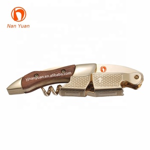 <span class=keywords><strong>Tire</strong></span>-bouchon manuel <span class=keywords><strong>Laguiole</strong></span> haut de gamme en acier inoxydable écologique et manche en bois de rose à double charnière pour le vin – Or - Product Image 2