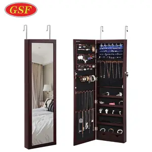 Storage Organizer Full Length Mirror Hanging Wall Mounted Jewelry Cabinets With Mirror