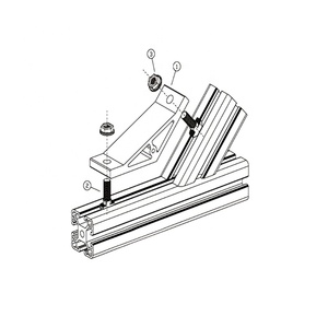 Soportes de Ángulo de <span class=keywords><strong>45</strong></span>, 90 y 135 <span class=keywords><strong>Grados</strong></span> de Aluminio Ajustables al por Mayor, Marca TZHIF, Perfil de Extrusión Estándar, Estructura Triangular - Product Image 6