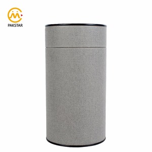 Tamaño personalizado de textura de tela de papel de comida grado té ronda de cartón caja de cilindro con papel de aluminio - Product Image 2