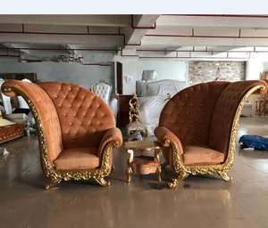 High Back Club Reception Chair, Hotel Cafe Sofa Single Chair Princess Salon Chair - Product Image 2