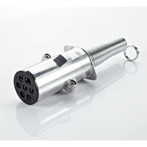 Échantillon gratuit <span class=keywords><strong>7</strong></span> <span class=keywords><strong>broches</strong></span> 24V <span class=keywords><strong>Prise</strong></span> métallique de type N avec ressort Camion <span class=keywords><strong>Remorque</strong></span> <span class=keywords><strong>Femelle</strong></span> <span class=keywords><strong>Prise</strong></span> de <span class=keywords><strong>remorque</strong></span> en aluminium - Product Image 1