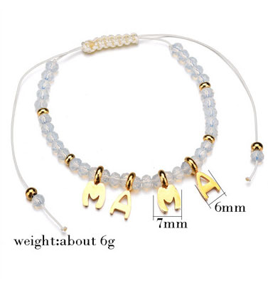 r.m.r♡mama◡̈⃝ MAMA Love Style Women Stainless Steel Plated 18k Gold Letters