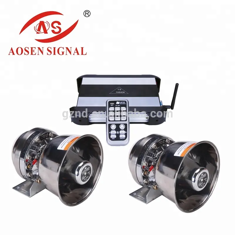 Nhà Máy Chất Lượng Hàng Đầu Không Dây Từ Xa Xe Cứu Hỏa Xe Cứu Thương Xe Báo Động Liên Bang Siren AS-T9