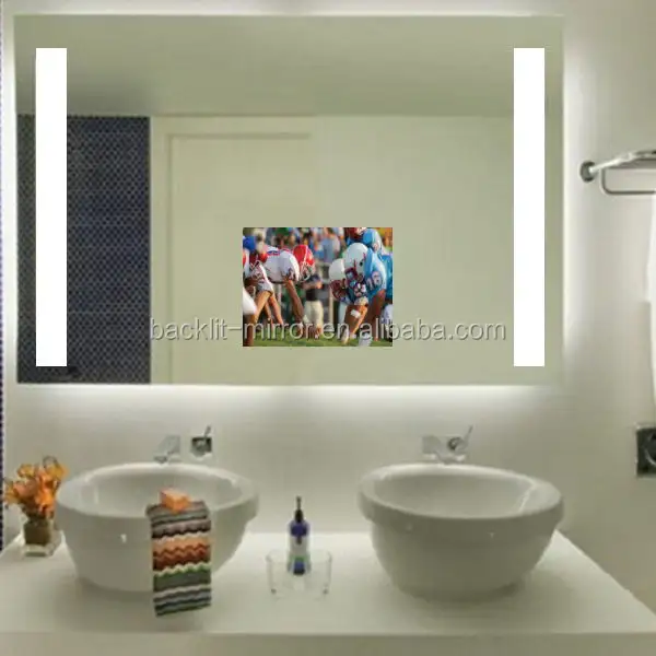 Large Wall Mirror With TV and remote monitor