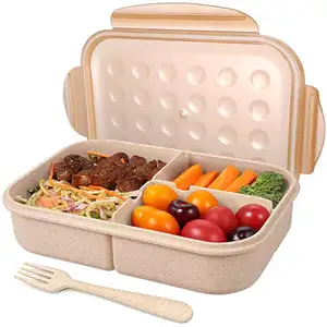 Bento Box per adulti contenitori per il pranzo per bambini 3 scomparti Lunch Box contenitori per alimenti adatti al microonde