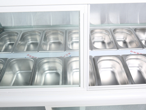 Vitrina de vidrio deslizante para helados, <span class=keywords><strong>expositor</strong></span> de helados usados, Vitrina refrigerada - Product Image 4