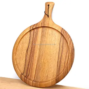 Plaque <span class=keywords><strong>à</strong></span> <span class=keywords><strong>Pizza</strong></span> en bois avec poignée, <span class=keywords><strong>planche</strong></span> <span class=keywords><strong>à</strong></span> <span class=keywords><strong>découper</strong></span> <span class=keywords><strong>à</strong></span> <span class=keywords><strong>Pizza</strong></span> prix d'usine vente en gros pas cher écologique personnalisé en bambou Logo personnalisé - Product Image 1