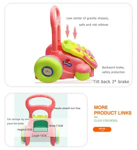 Mainan Bayi Bentuk Mobil Kartun Plastik, Mainan Alat Bantu Jalan Aktivitas Belajar Balita, Hadiah 10 Bulan + Dukungan Bayi Dapat Diterima