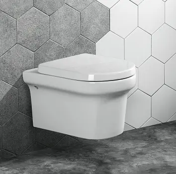 Bathroom Rimless Ceramic Toilet Bowl Commode Tornado Flush Wall Hung Toilets