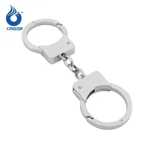 Mini handcuff shaped metal keychains