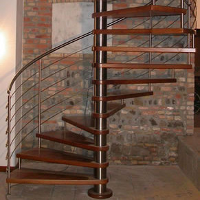 <span class=keywords><strong>Escalier</strong></span> en colimaçon en acier inoxydable avec marches en bois massif, prix, échelle ronde - Product Image 4