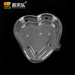 Conteneur en plastique transparent jetable recyclable en forme de cœur pour fruits frais fraises <span class=keywords><strong>Lesui</strong></span> PET - Product Image 2
