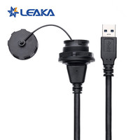 Conector USB Tipo A, Conector de Montaje en Panel a Prueba de Agua IP67, Conector de Datos USB 3.0
