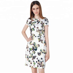 Vestido con mangas de una pieza corta una línea elegante Casual verano Maxi <span class=keywords><strong>Online</strong></span> vestido Casual <span class=keywords><strong>ropa</strong></span> - Product Image 1
