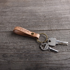 Llavero de Cuero Genuino de Alta Calidad 100% con Curtido Vegetal, Logotipo Personalizado, Cada Color, MOQ 50 Piezas, Llavero para Coche - Product Image 5