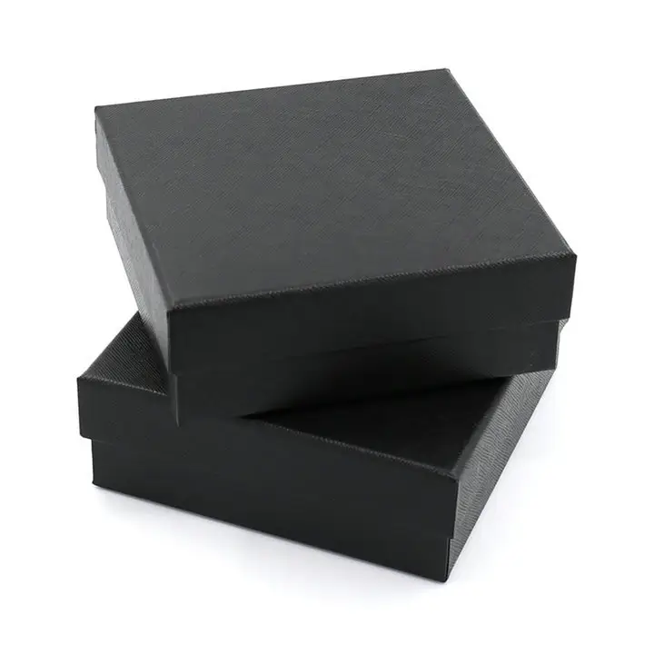 Customized Black Genuine Leather Belt Box with Customers Logo Gift Box