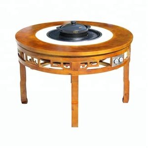 Set Tavolo e <span class=keywords><strong>Panche</strong></span> in Legno Massello Stile Cinese <span class=keywords><strong>per</strong></span> Hot Pot, Compatibile con Riscaldamento a Gas e a Induzione <span class=keywords><strong>per</strong></span> Ristoranti di Hot Pot - Product Image 4
