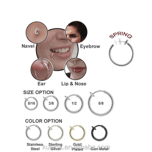 yeni varış tıbbi burun çember burun halkaları piercing çift burun halkası piercing - Product Image 6