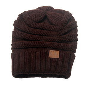 100% Acrylique Personnalisé Adultes Plaine Toque En Tricot Tissé Étiquette Beanie Chapeaux - Product Image 3