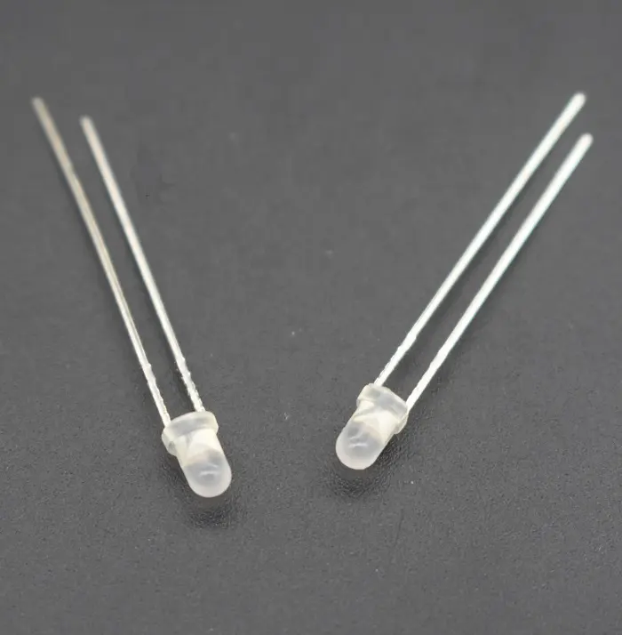 long leg 3mm round with side white diffuse pink emitting color super bright DIP LED diode