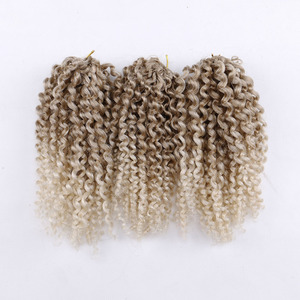 Estensioni per Capelli Sintetiche Intrecciate Afro Kinky Curly da 8 Pollici, Trecce Marly Sintetiche Ombre con Effetto Ondulato - Product Image 2