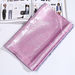 Factory Direct Sale High Quality Golden Women Shawl Scarf Thai Silk Paisley Jacquard Scarf <strong>Head</strong> <strong>Wrap</strong> - Product Image 6