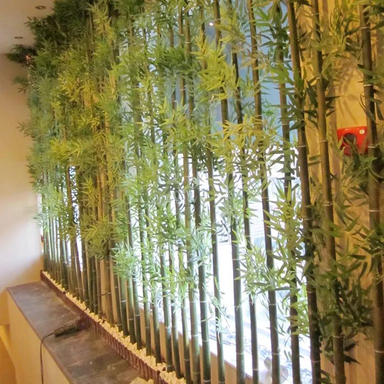Fabrika doğrudan toptan plastik yapraklar bahçe dekor yaşam boyutu yapay ağaç şanslı bambu bitkileri satılık