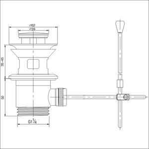 KINGCHUN <span class=keywords><strong>Bonde</strong></span> <span class=keywords><strong>sans</strong></span> <span class=keywords><strong>tirette</strong></span> en laiton chromé - Product Image 2