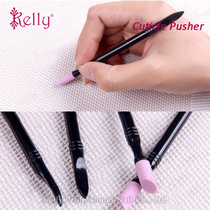 Quartz Stone Cuticle Callus Remover Pen Plastic Handle Disposable Cuticle Pusher For Nail Care