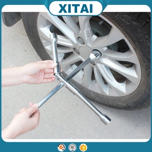 XITAI Pliable <span class=keywords><strong>4</strong></span> taille <span class=keywords><strong>17</strong></span>/19/<span class=keywords><strong>21</strong></span>/23mm croix clé jante <span class=keywords><strong>pneu</strong></span> de voiture reparing outil - Product Image 1