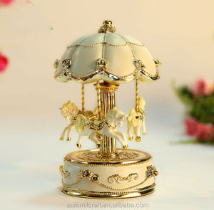 Palace diseño resina caballo blanco carousel horse music <span class=keywords><strong>box</strong></span> - Product Image 1