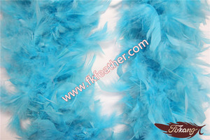 65 Gramos Azul Pavo Chandelle Boa de Plumas Para la Decoración Árabe Sexy Baile Del Vientre - Product Image 3