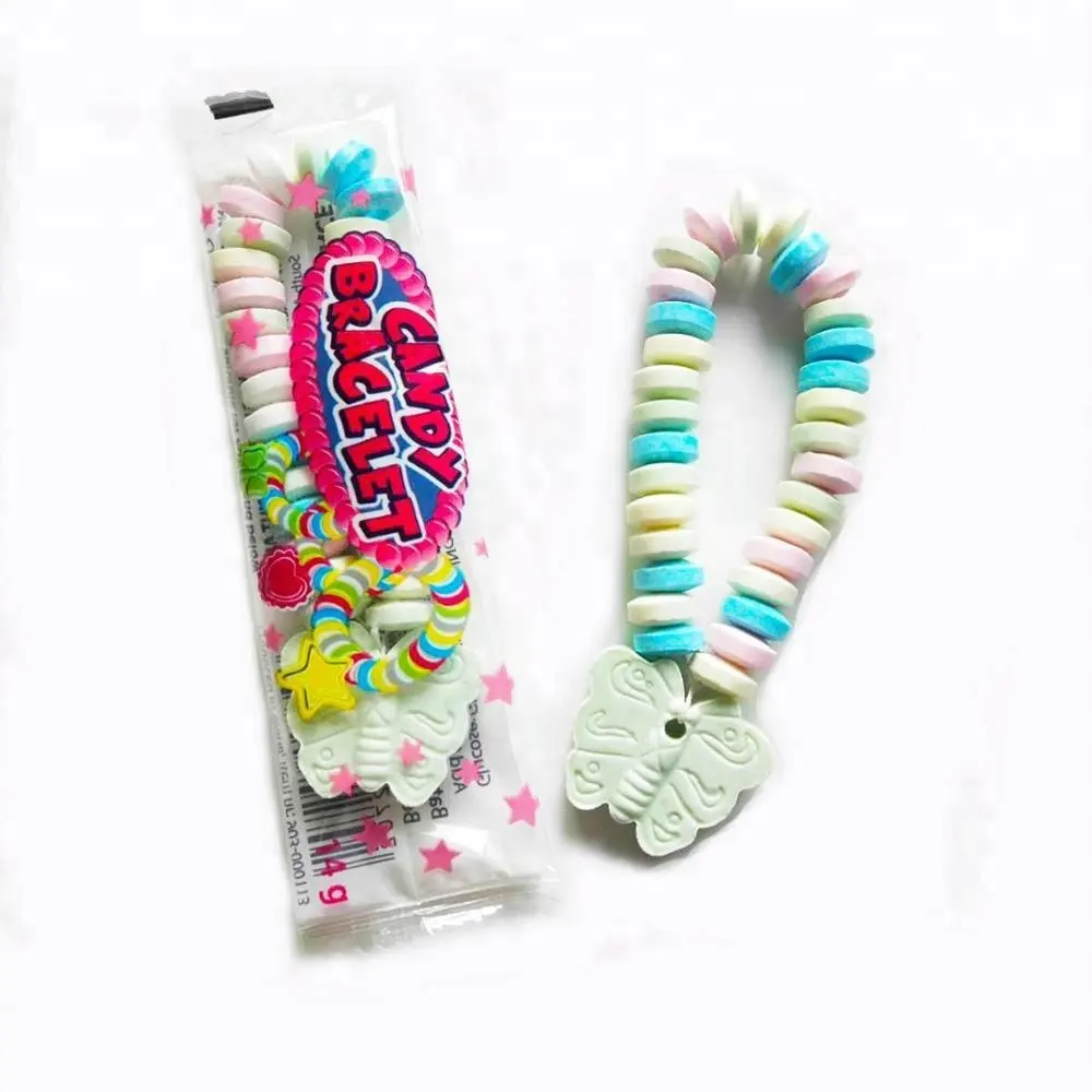 14g butterfly shape fruit press candy bracelet tablet sweets