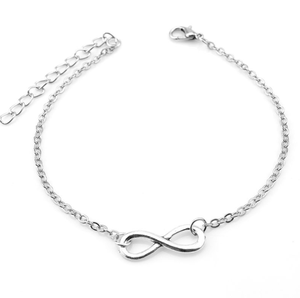 25cm Simple Or Infini En Argent Conceptions Bracelet Chaîne de cheville - Product Image 4
