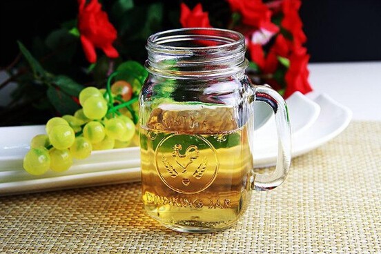 wholesale lead free beer glass bottle with lid mason jar for food juice beer coffee