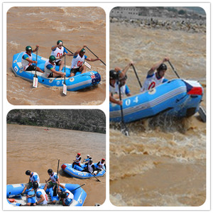 Bateau pneumatique de rafting sportif pour 8 personnes, 3,95 m, certifié CE, usage commercial, eaux vives - Product Image 3